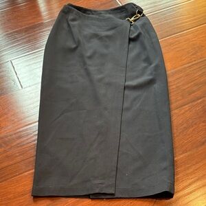 Anne Klein Black Wrap Skirt